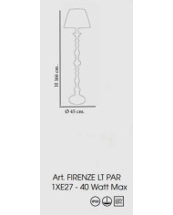 LAMPADA DA TERRA STILE SHABBY FIRENZE PT