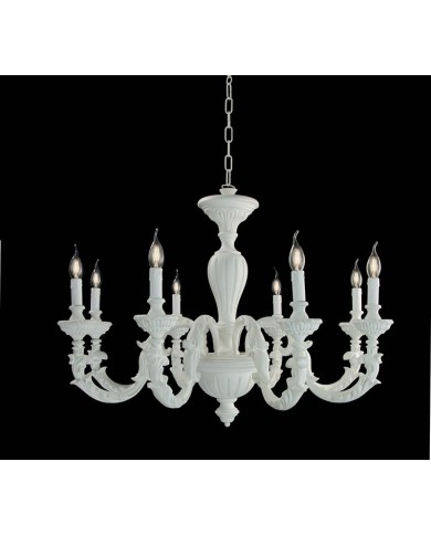 LAMPADARIO A SOSPENSIONE STILE SHABBY TOSCANO 8 LUCI