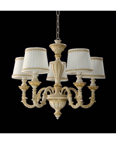 LAMPADARIO A SOSPENSIONE STILE SHABBY TOSCANO 5 LUCI