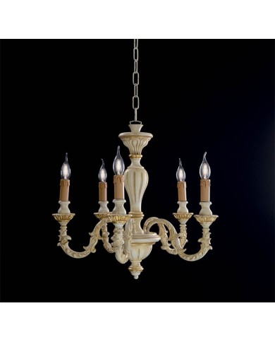 LAMPADARIO A SOSPENSIONE STILE SHABBY TOSCANO 5 LUCI