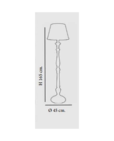 LAMPADA DA TERRA STILE SHABBY TOSCANO PT