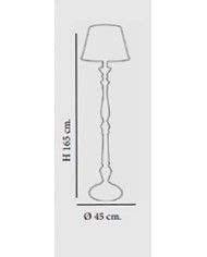 LAMPADA DA TERRA STILE SHABBY TOSCANO PT