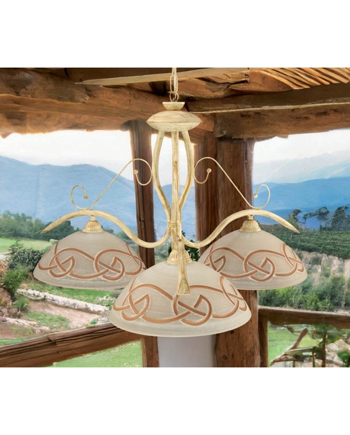 LAMPADARIO STILE ARTE POVERA MARINA SP3