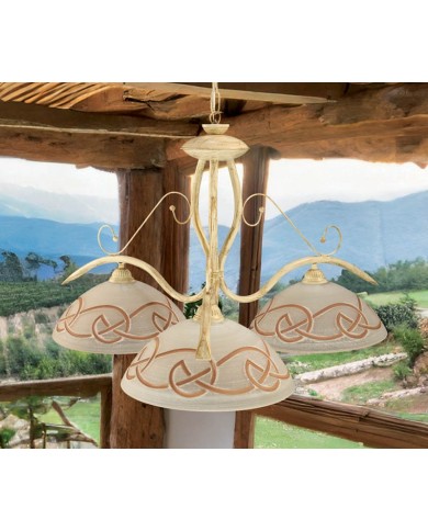 LAMPADARIO STILE ARTE POVERA MARINA SP3