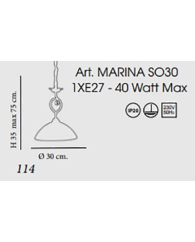 LAMPADARIO STILE ARTE POVERA MARINA SP1 D30