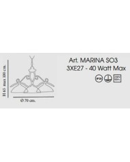 LAMPADARIO STILE ARTE POVERA MARINA SP3