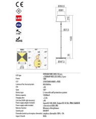 LAMPADA DA TERRA RICARICABILE PER ESTERNO TESEO