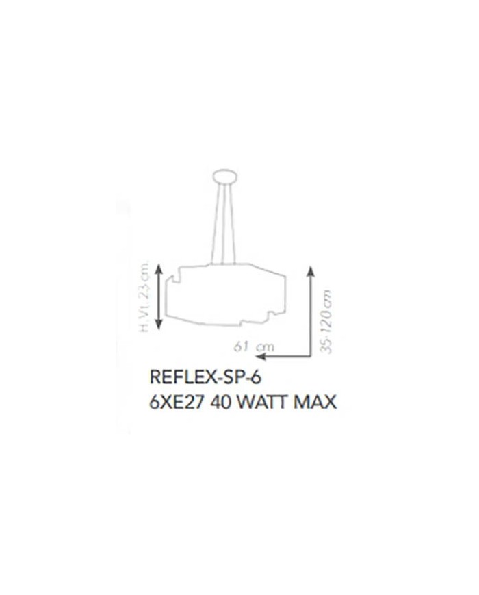 LAMPADARIO A SOSPENSIONE STILE MODERNO REFLEX SP6