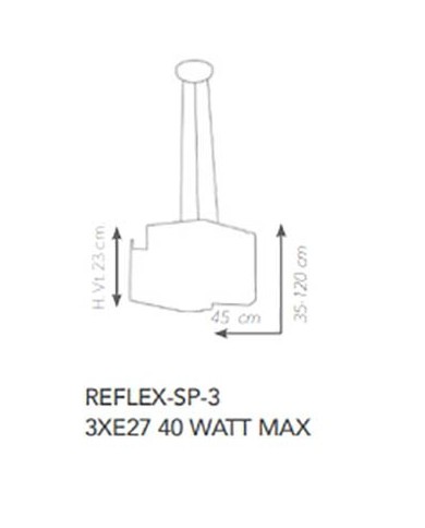 LAMPADARIO A SOSPENSIONE STILE MODERNO REFLEX SP3
