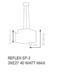 LAMPADARIO A SOSPENSIONE STILE MODERNO REFLEX SP3
