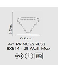 PLAFONIERA STILE CONTEMPORANEA DIAMETRO 52