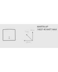 APPLIQUE STILE MODERNO CONTEMPORANEO MARTIN AP1