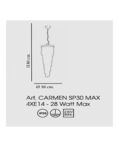 SOSPENSIONE STILE CONTEMPORANEO CARMEN DIAMETRO 30