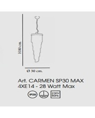 SOSPENSIONE STILE CONTEMPORANEO CARMEN DIAMETRO 30