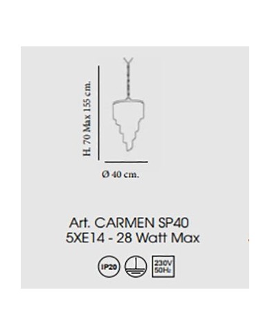 SOSPENSIONE STILE CONTEMPORANEO CARMEN SP 40