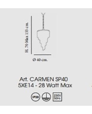 SOSPENSIONE STILE CONTEMPORANEO CARMEN SP 40