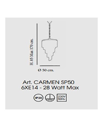 SOSPENSIONE SILE CONTEMPORANEO CARMEN SP 50
