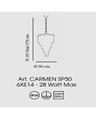 SOSPENSIONE SILE CONTEMPORANEO CARMEN SP 50