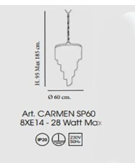 SOSPENSIONE STILE CONTEMPORANEO CARMEN DIAMETRO 60