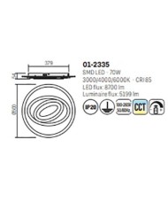 PLAFONIERA STILE MODERNO STRATOS TONDA