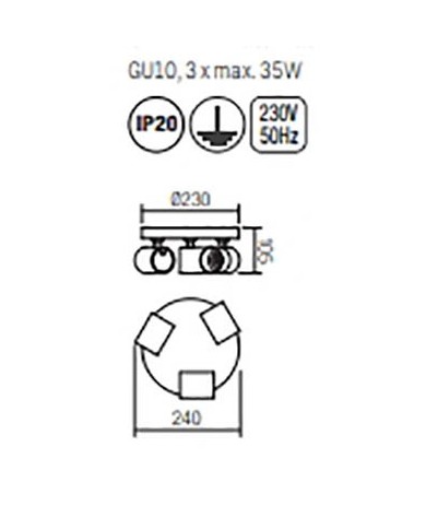 APPLIQUE STILE MODERNO CAMEO 3 TONDO