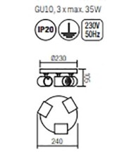APPLIQUE STILE MODERNO CAMEO 3 TONDO
